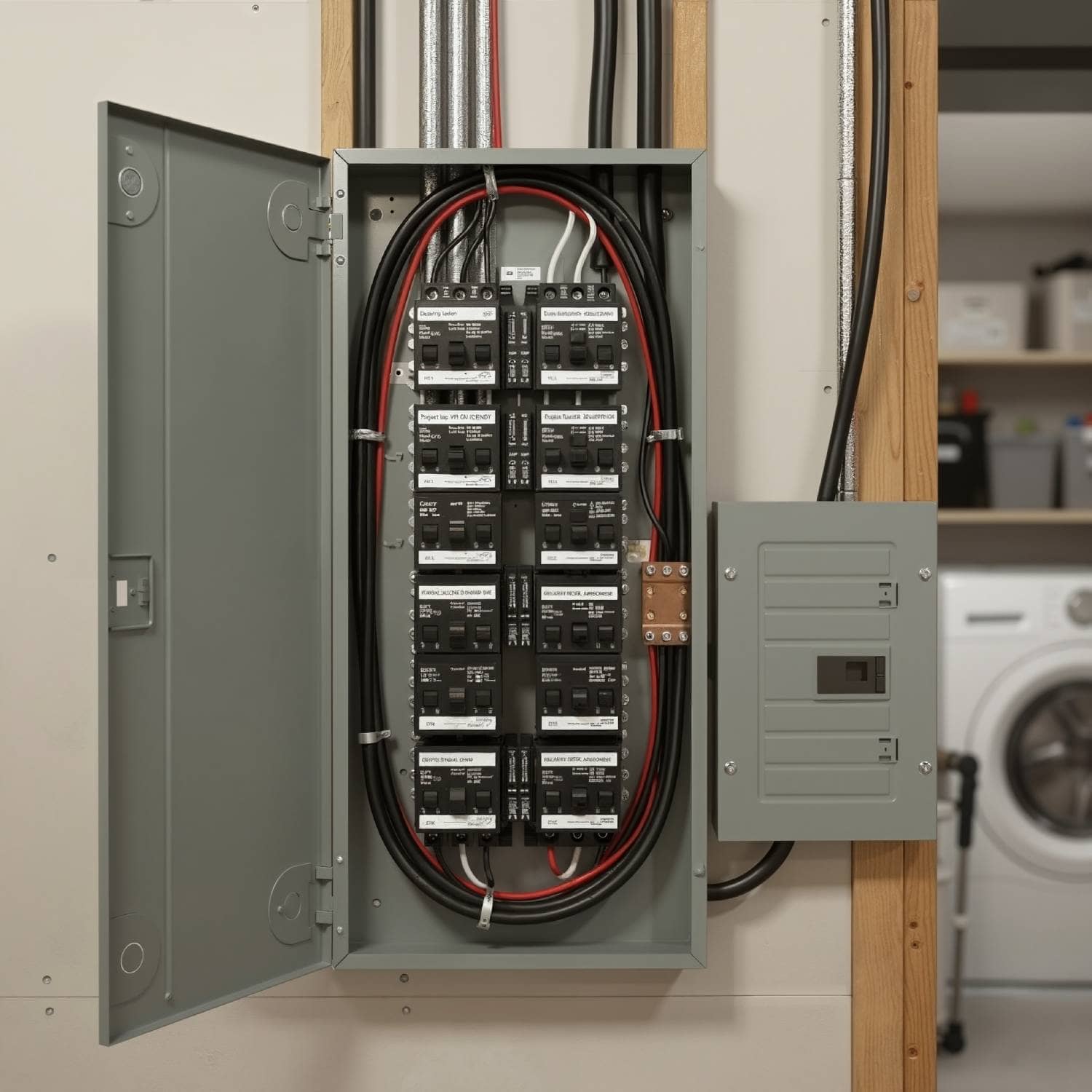 Panneau electrique ouvert Panneau electrique ouvert
